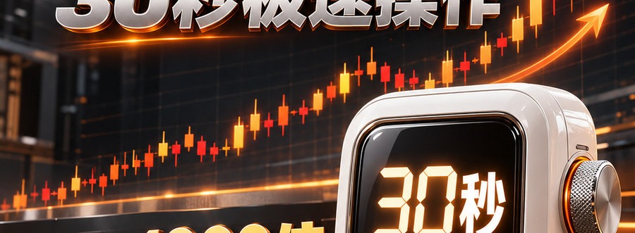 Turbo Flow；2 [physical coin engraved ₿] 即可；30秒极速操作；最高可1000倍；30秒；体验一下